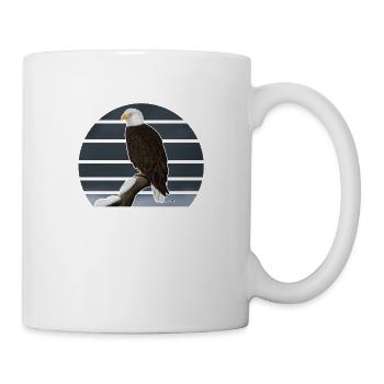Bald eagle bird illustration - Mug - white - Right