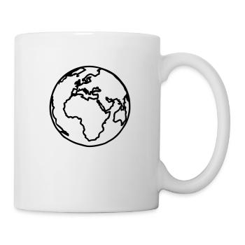 planete terre bleu - Mug blanc - blanc - Droite