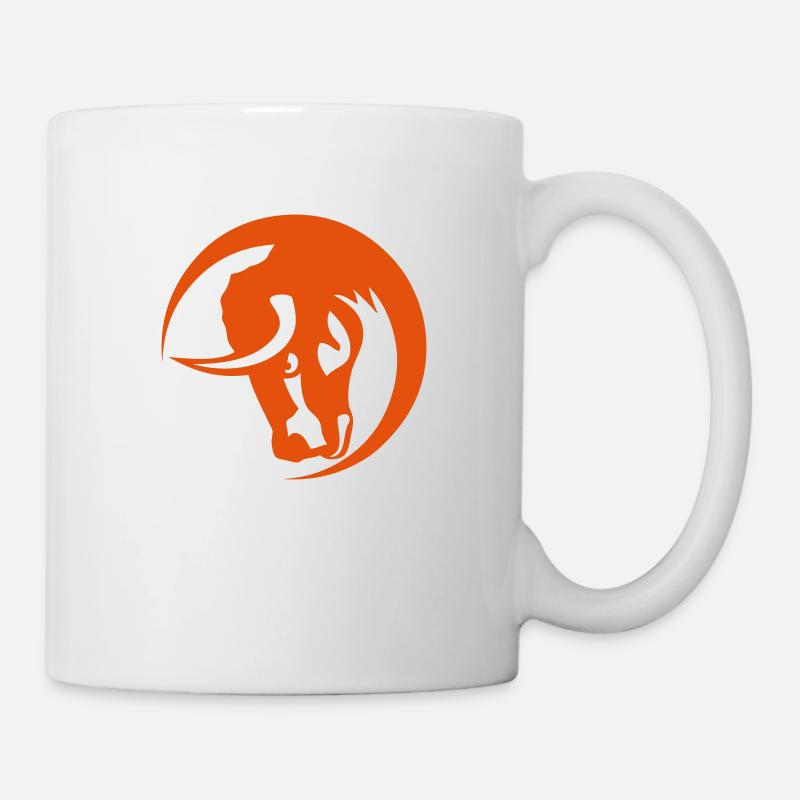 toro logo cerchio animale - Tazza - bianco
