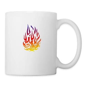 Tribal Tattoo Flammenfeuer Geschenkidee - Tasse - Weiß - Rechts