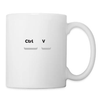Couples Ctrl + V twins father and son gift - Mug - white - Right