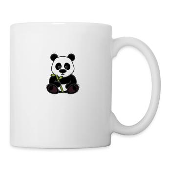 Panda mit Bambus - Tasse - Weiß - Rechts