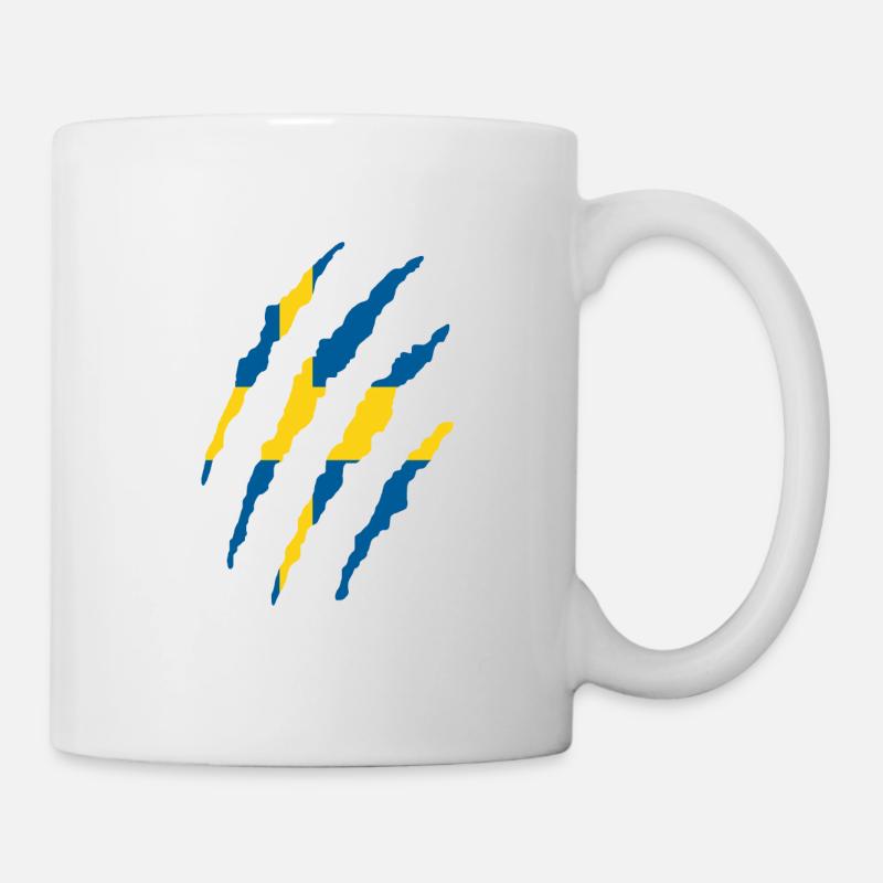 Drapeau de la Suède Suède - Je t'aime chemise - Mug blanc - blanc