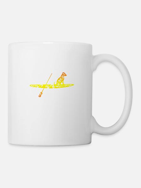 SUP dog Maori tribal tattoo gift idea - Mug - white
