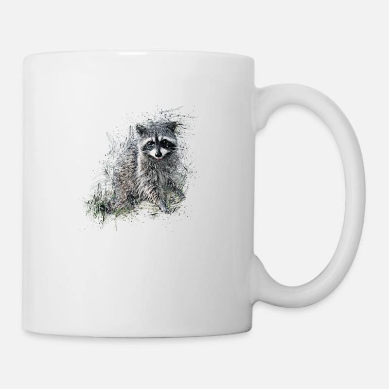 Waschbär - Tasse - Weiß