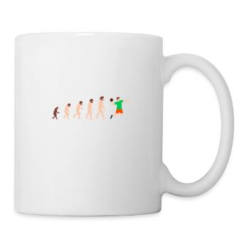 Evolution Handball Player Lustige Geschenkidee - Tasse - Weiß - Rechts