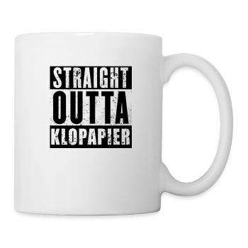 Straight Outta Klopapier - Tasse - Weiß - Rechts