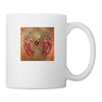 Heart angel of self-empowerment - Mug - white - Right