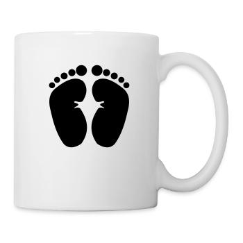 Babyfüsse für Schwangerschafts T-Shirt bedrucken - Tasse - Weiß - Rechts