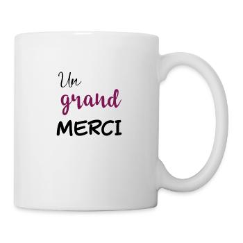 Un grand merci - Mug blanc - blanc - Droite