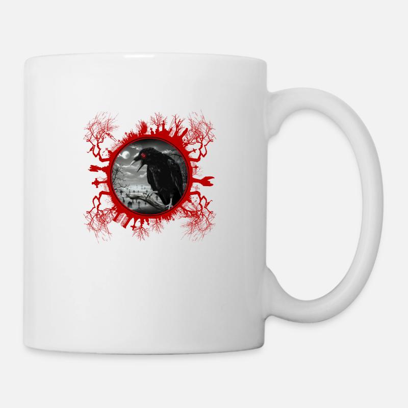 Gothic Rabe - Tasse - Weiß