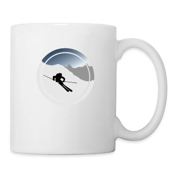 Skieur - Ski - Sports d’hiver - Mug blanc - blanc - Droite