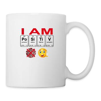 Je suis positif - Mug blanc - blanc - Droite