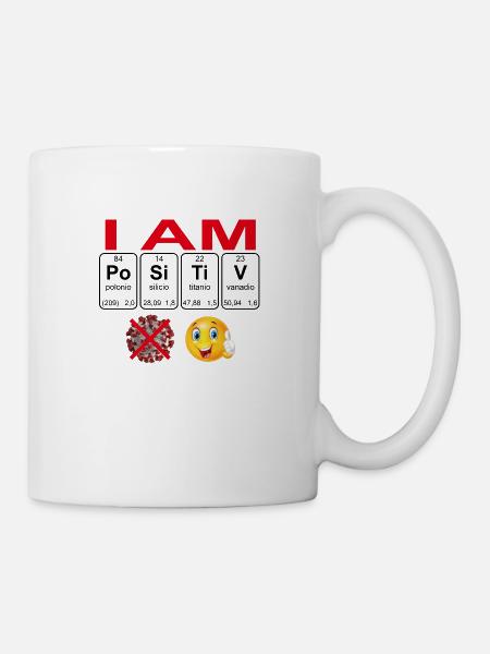 Je suis positif - Mug blanc - blanc