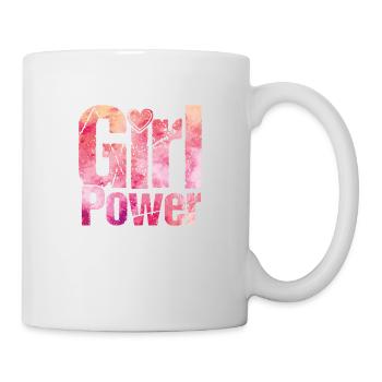 girl power heart - Mug - white - Right