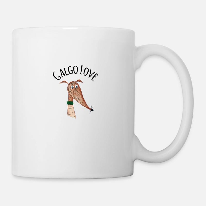 Galgo Love 6 tabby rouge Galgo - Mug blanc - blanc