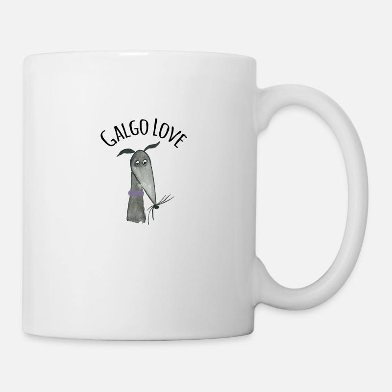 Galgo Love black 1 - Mug - white
