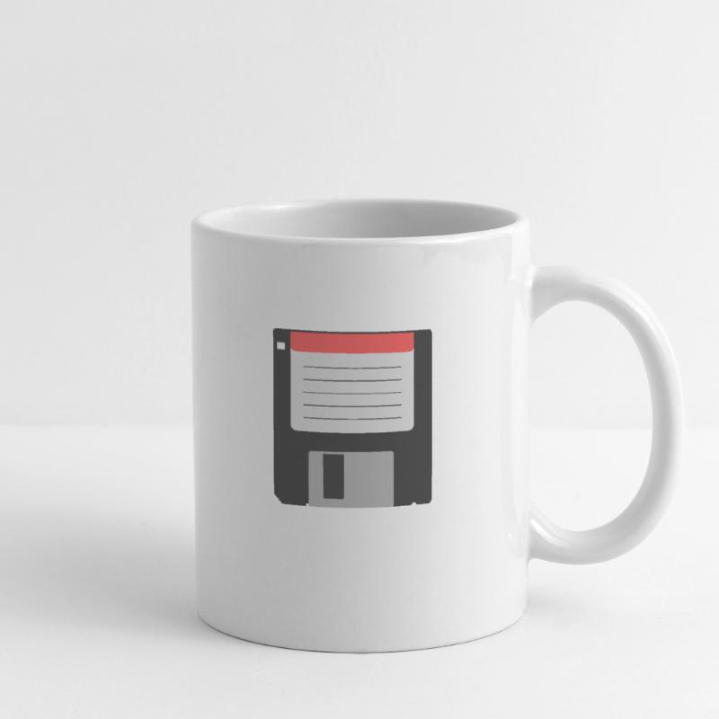 Floppy grau grey Diskette 3 5 Tasse