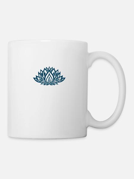 Blue Lotus / Die Blaue Lotusblume - Tasse - Weiß