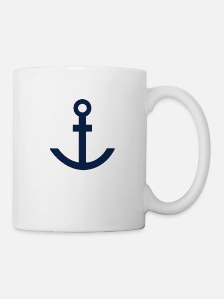 Anchor blue - Mug - white
