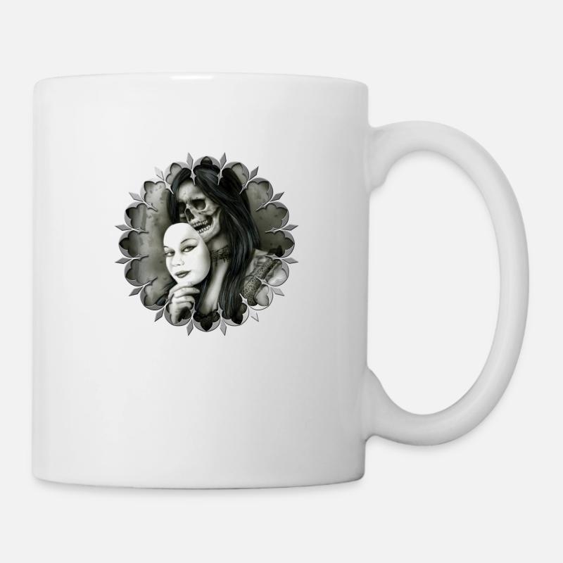 masked Gothic Girl - Tasse - Weiß