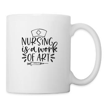 nursing is a work of art - Mug - white - Right