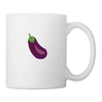 Aubergine drôle - Mug blanc - blanc - Droite