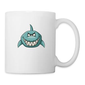Böse grinsender Hai - Tasse - Weiß - Rechts