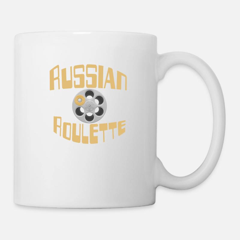 Russian Roulette - Tasse - Weiß
