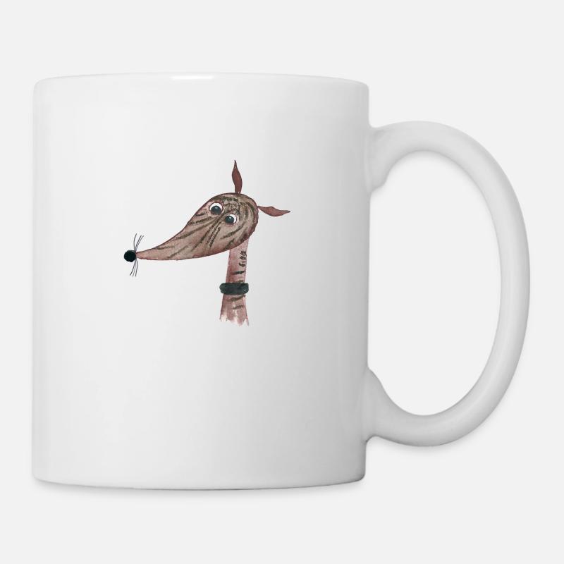 Greyhound brindle dark - Mug - white