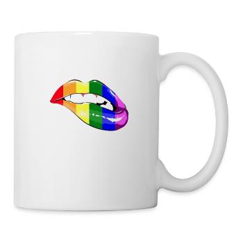LGBT Rainbow Lips for Gay Gay Lesbia - Mug - white - Right
