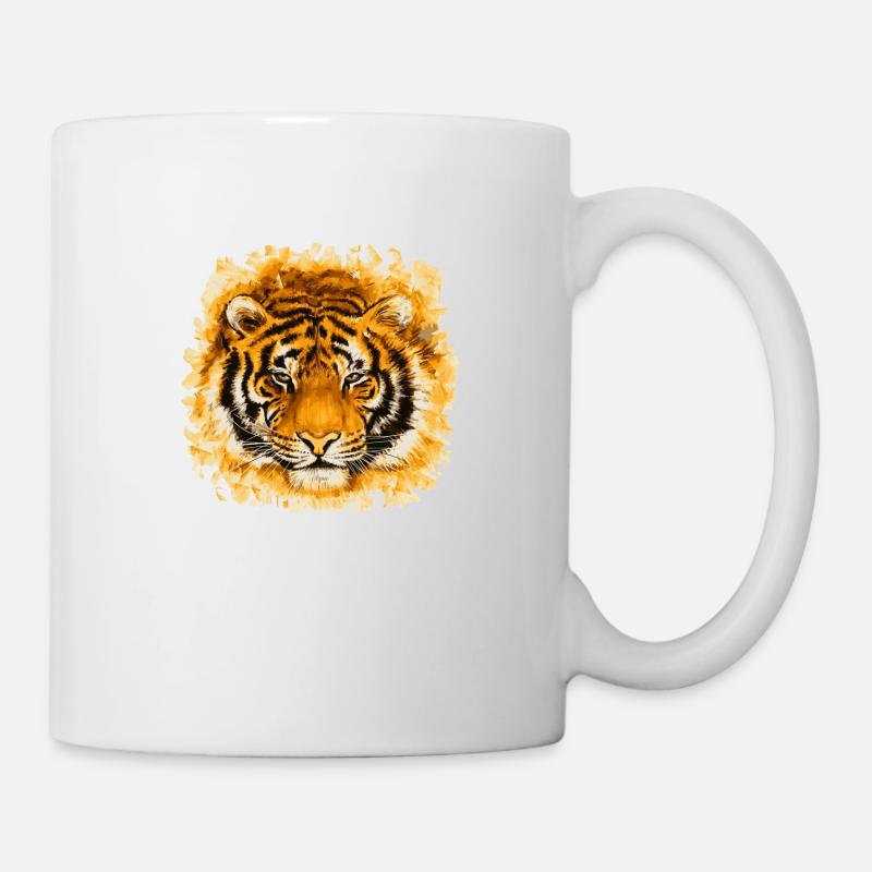Visage de tigre - Mug blanc - blanc