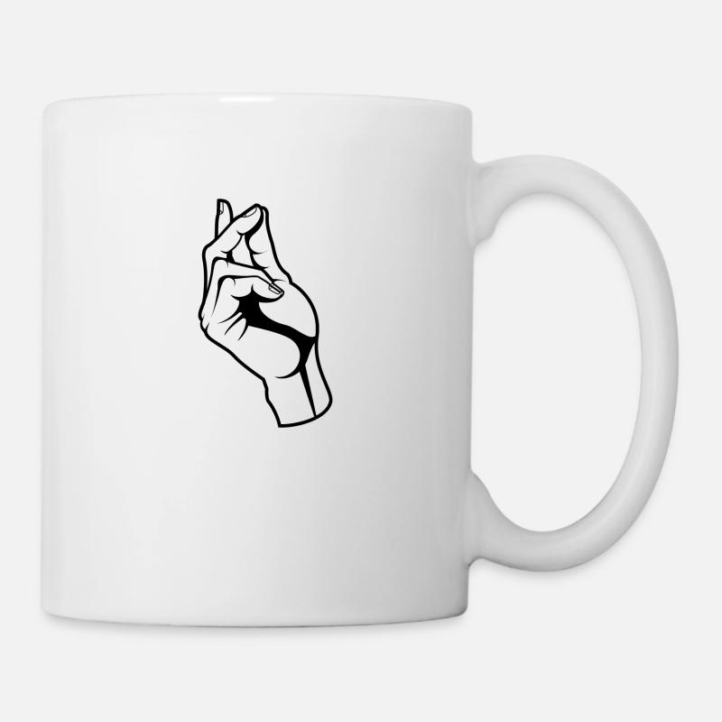 Black Finger Snap - Mug - white
