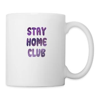 Rester à la maison club - Mug blanc - blanc - Droite