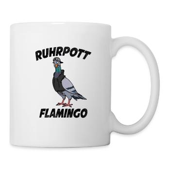 Ruhrpott Flamingo Ruhrgebiet Taube - Tasse - Weiß - Rechts