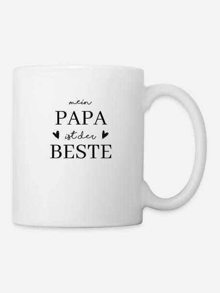 mein Papa ist der beste - Tasse - Weiß