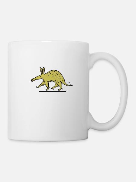 Erdferkel - Tasse - Weiß