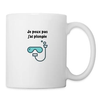 Je peux pas j’ai plongée - Mug blanc - blanc - Droite