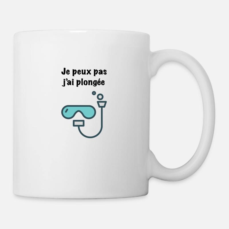 Je peux pas j’ai plongée - Mug blanc - blanc