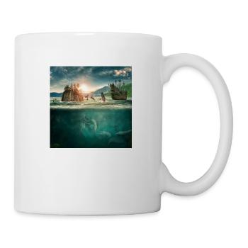 Underwater world of imagination - Mug - white - Right