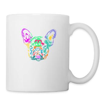 bouledogue français multicolore - Mug blanc - blanc - Droite