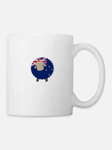 Neuseeländische Schaf flagge Neuseelands Geschenk - Tasse - Weiß