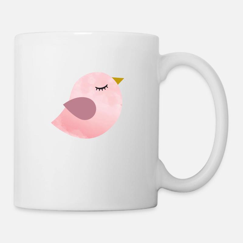 Vogel Wasserfarbe Baby Mädchen - Tasse - Weiß