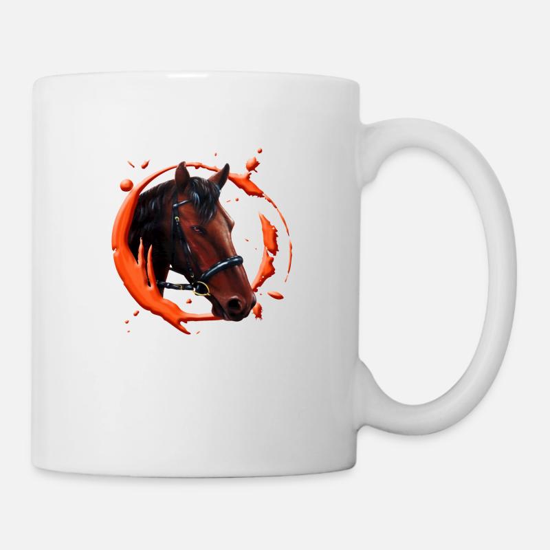 Tête de cheval - Mug blanc - blanc