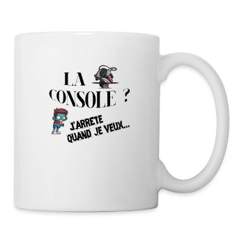 la console j'arrête quand je veux - Mug blanc - blanc - Droite