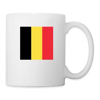 Belgium flag face mask quarantine - Mug - white - Right