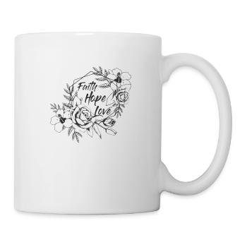 Foi espoir amour - Mug blanc - blanc - Droite