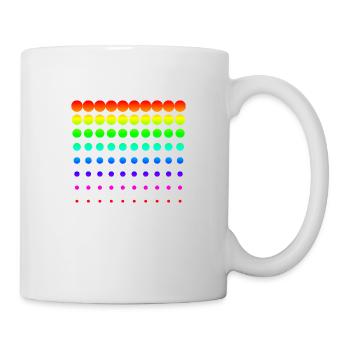 Bunte Punkte - Tasse - Weiß - Rechts