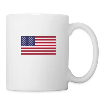 Amerikanische Flagge der Vereinigten Staaten - Tasse - Weiß - Rechts