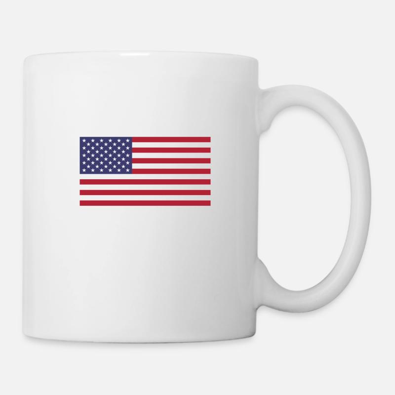 Drapeau américain des États-Unis - Mug blanc - blanc